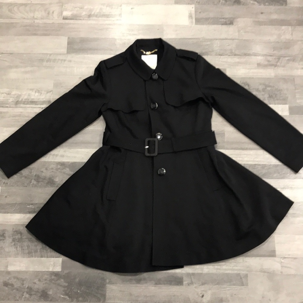 Katespade ♠️ black trench coat💖flare dress bottom